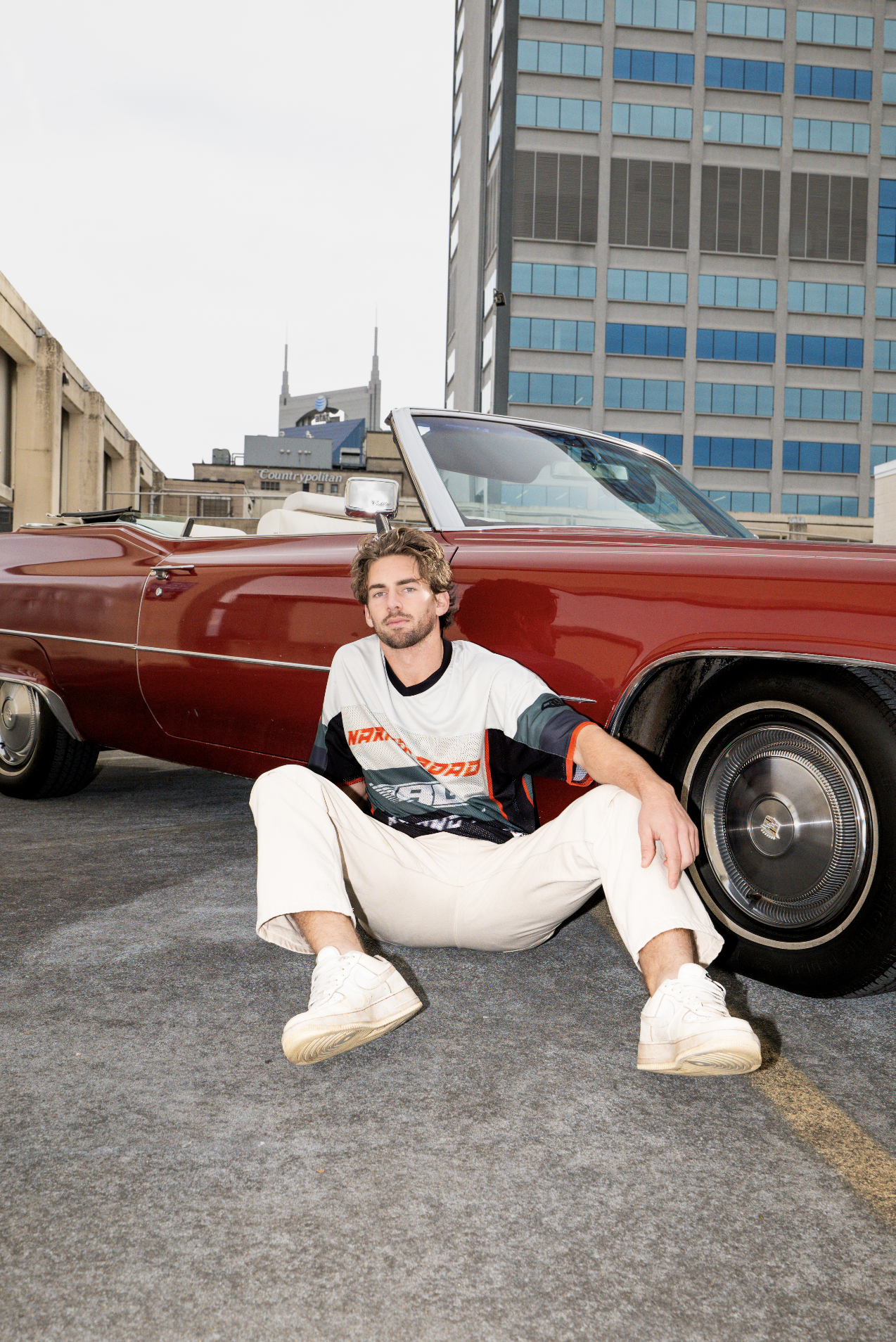 Christian clothing brand Be Good Bi'Gud streetwear for men and women race car themed sports jersey