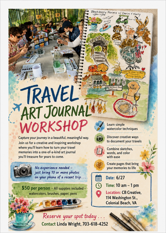 Travel Art Journal Workshop