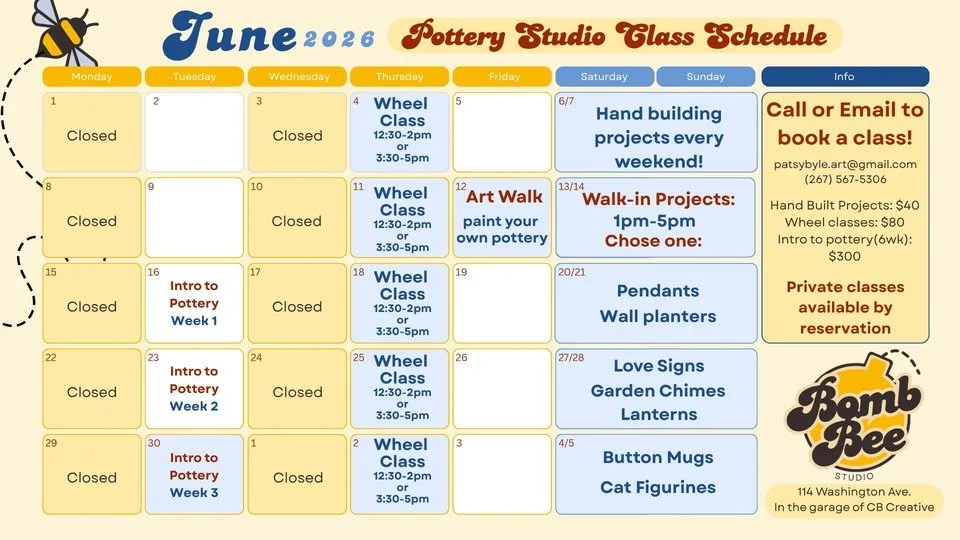June Pottery Opportunities