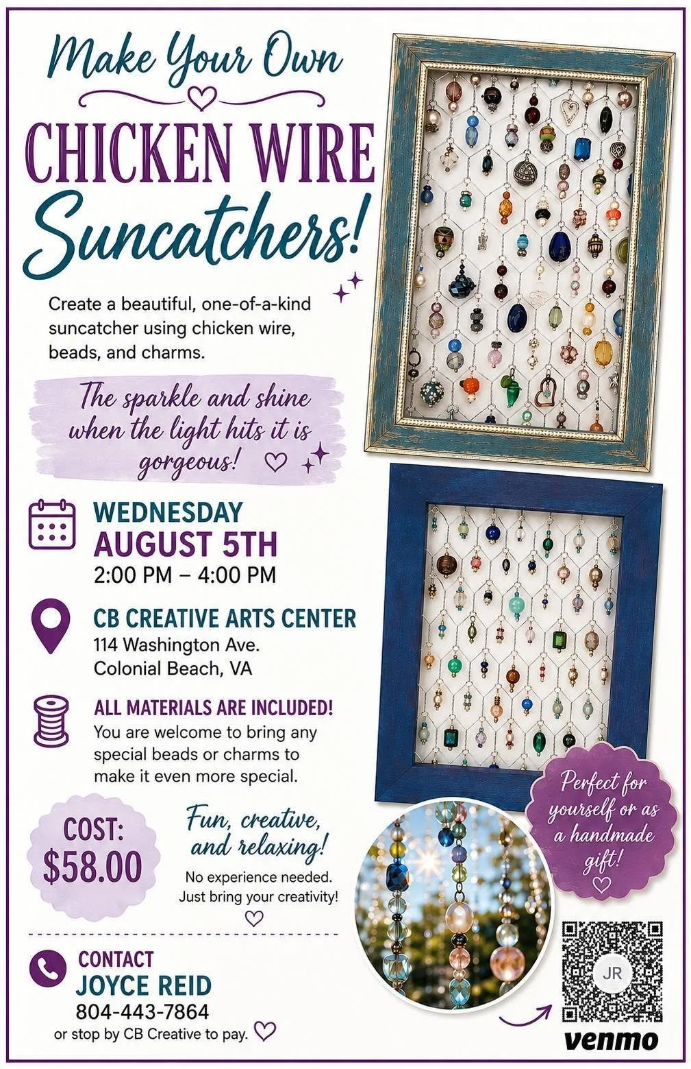 Chicken Wire Suncatchers!