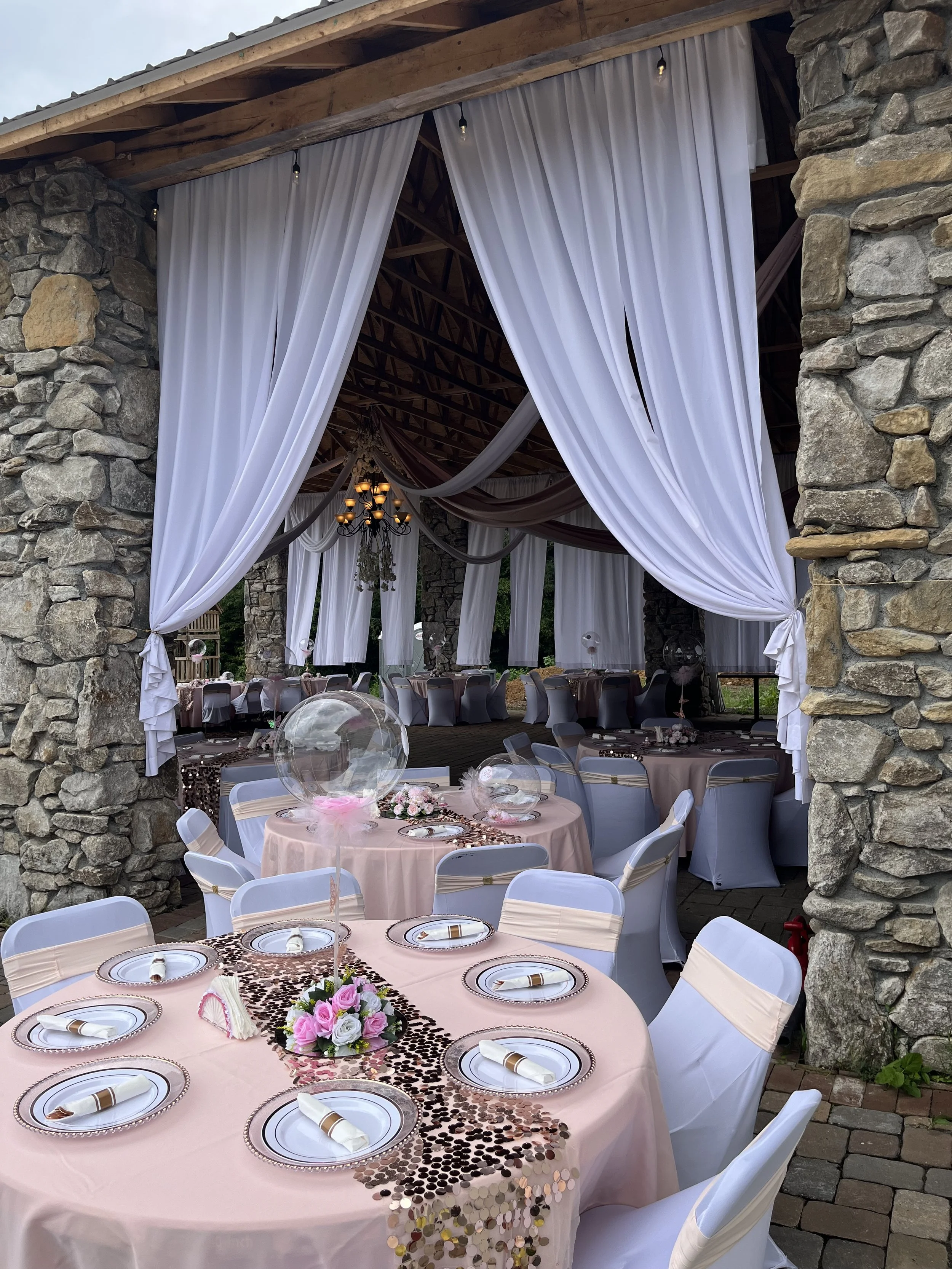 Quinceañera Table Setup and Decorations