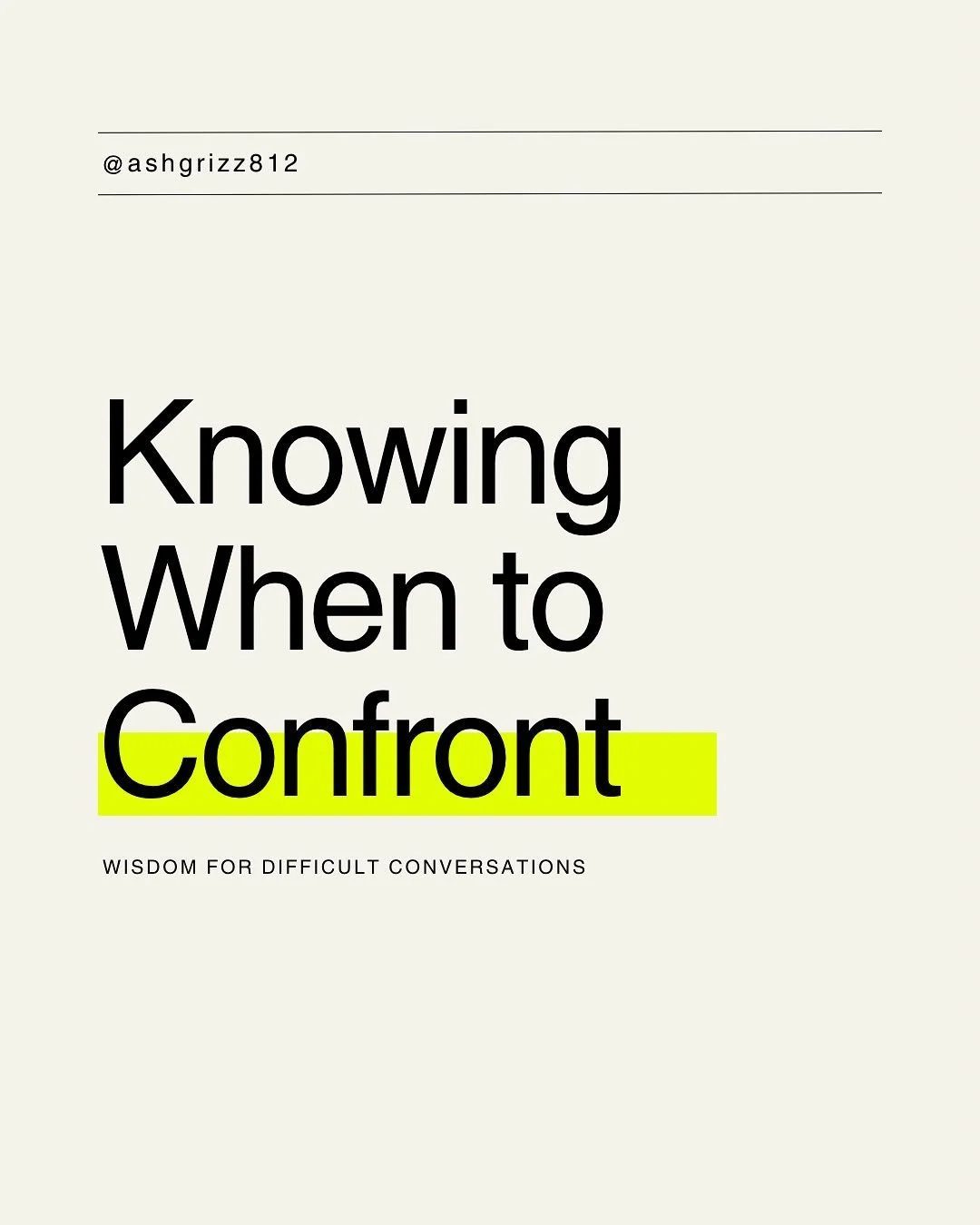 The Art of Holy Confrontation: Wisdom for Difficult Conversations 🤍

Sometimes the most loving thing we can do is have the conversation we&rsquo;ve been avoiding.

But how do we know when it&rsquo;s truly time to confront versus when to extend grace