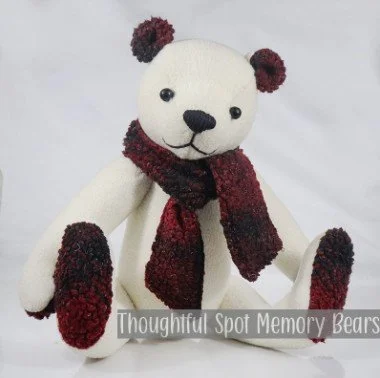 special order for Kim - medium standard bear made using fleece cape and jacket © 2025