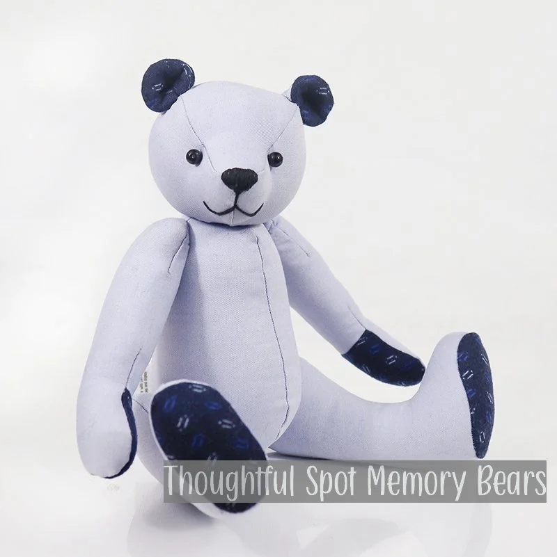 special order for Sharon - small standard bear made using dress shirt and pajama pants © 2026