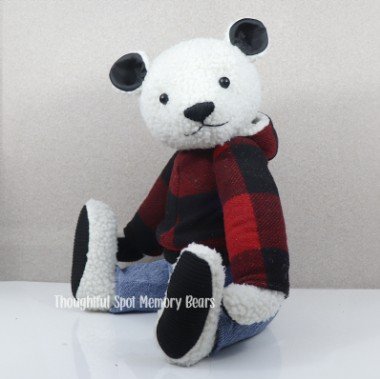 special order for Dilice - large dressed bear made using fleece lined jacket and jeans © 2024