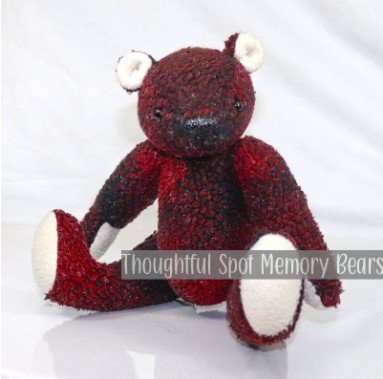 special order for Kim - small standard bear made using fleece cape and jacket © 2025