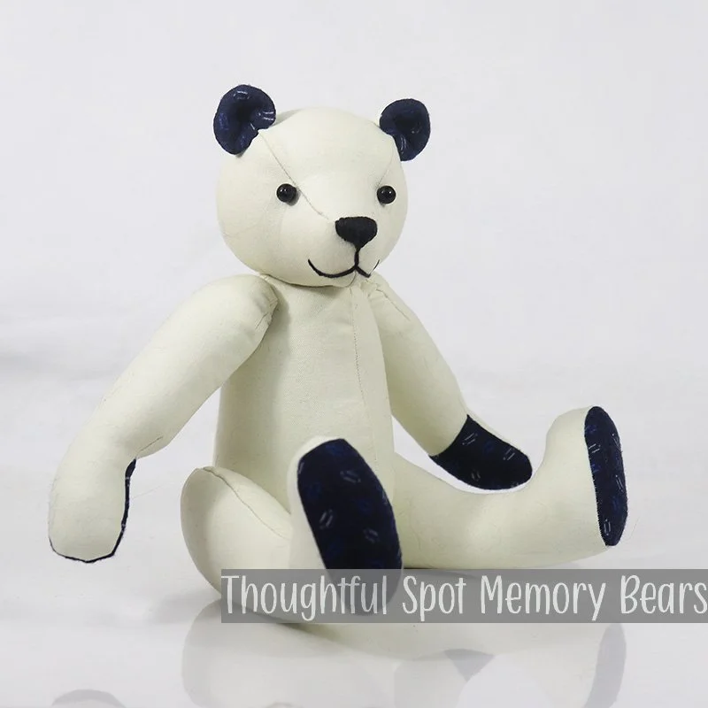special order for Sharon - small standard bear made using dress shirt and pajama pants © 2026
