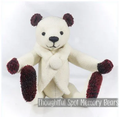 special order for Kim - medium standard bear made using fleece cape and jacket © 2025
