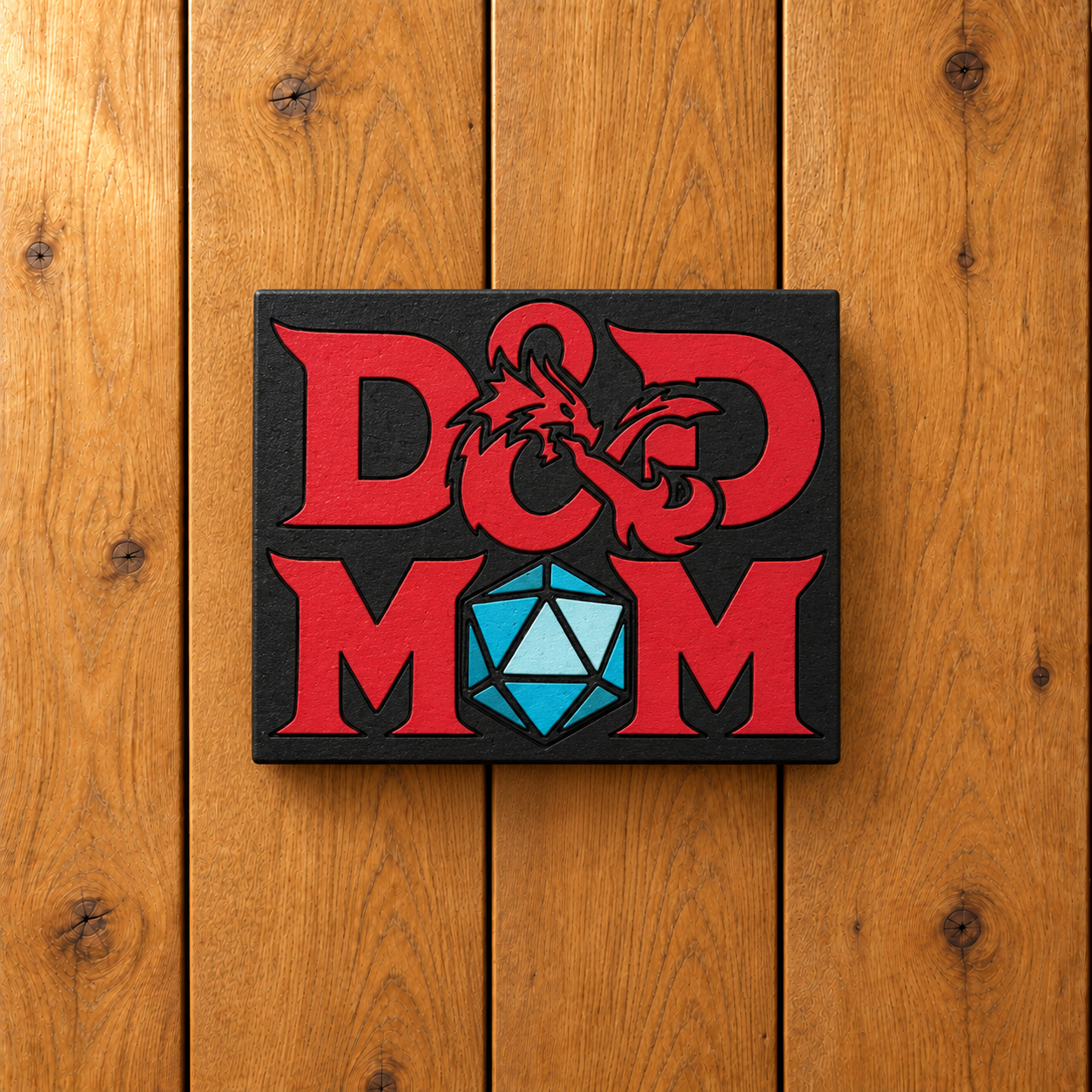 D&D Mom Wooden Magnet