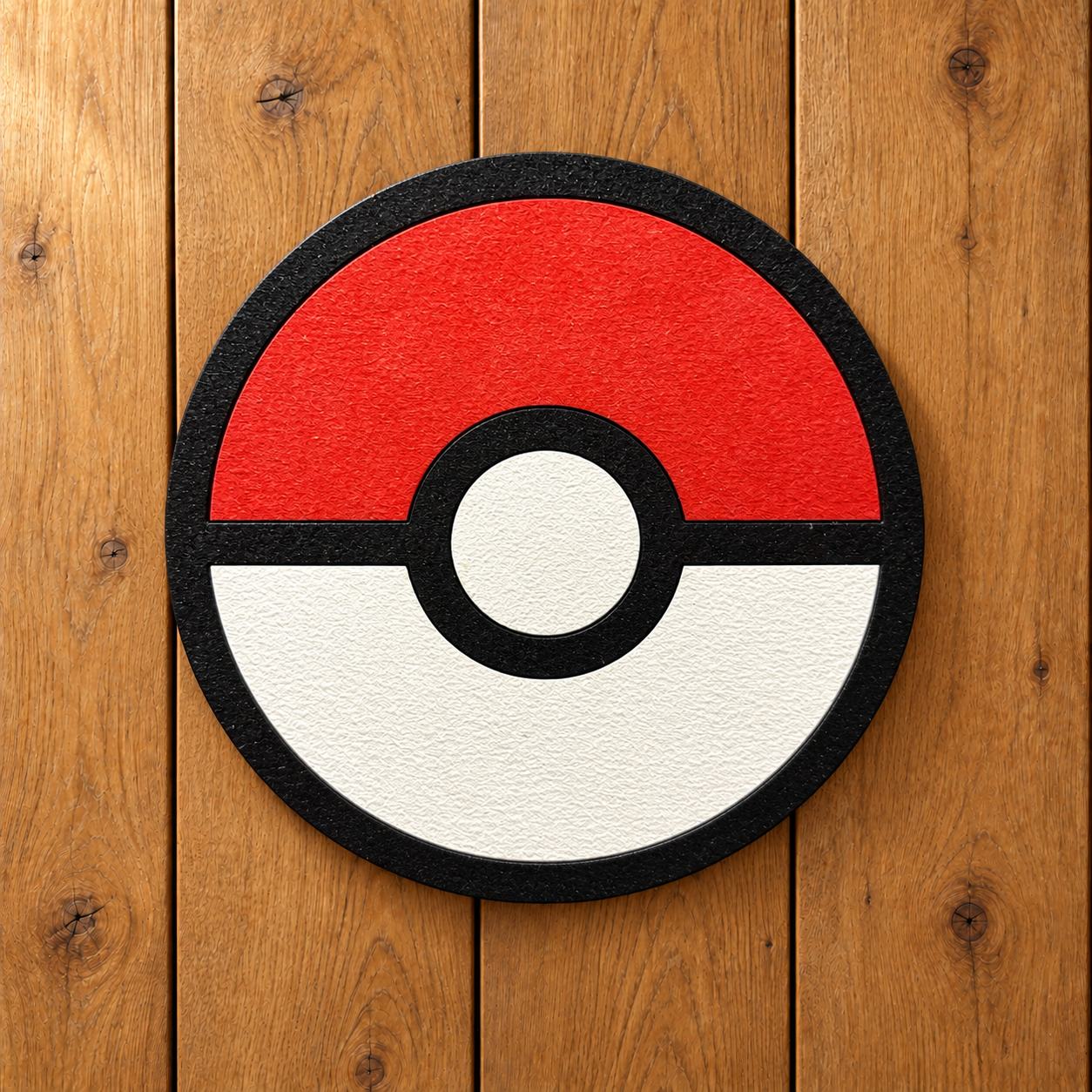 Poke Ball Wooden Magnet