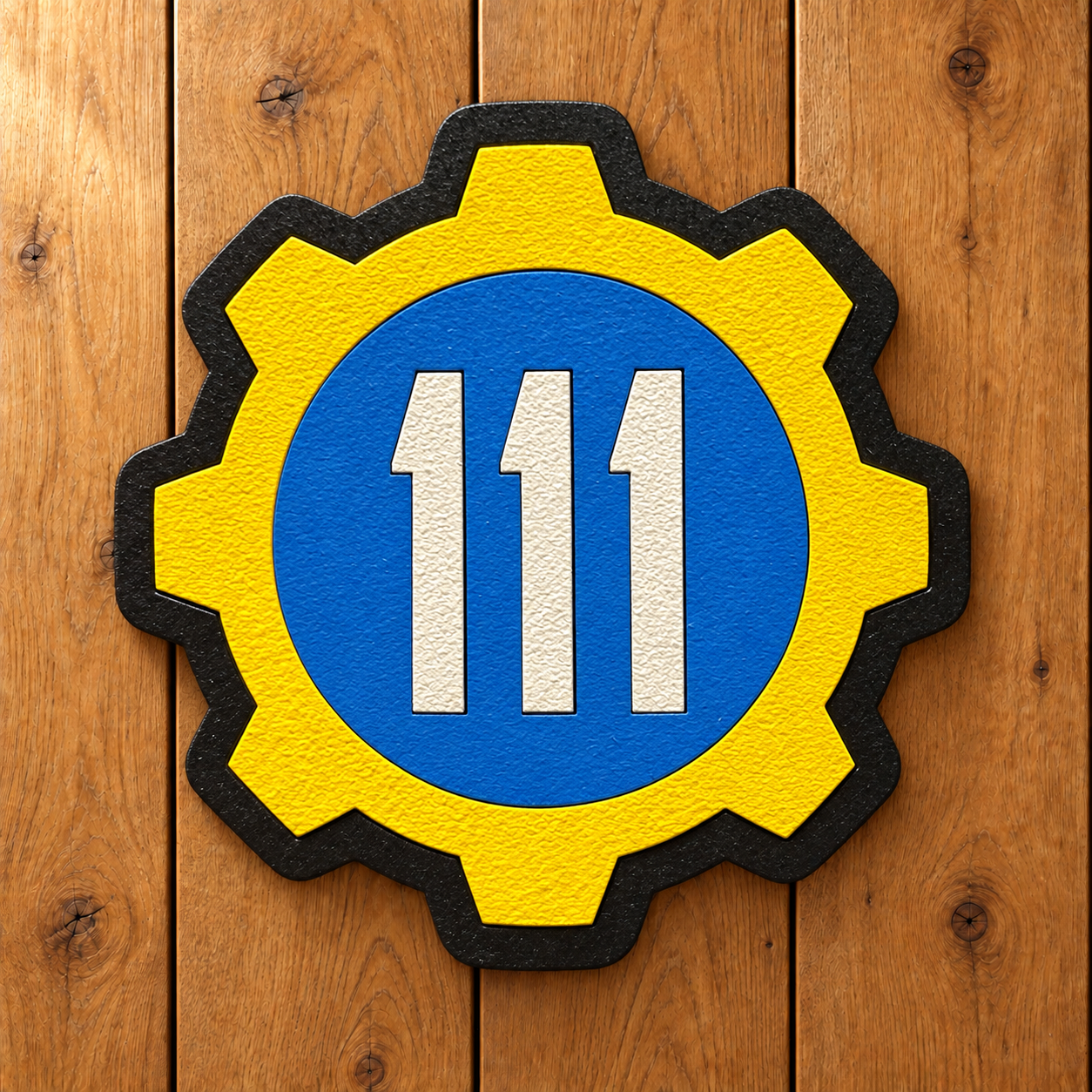 Vault 111 Gear Badge on Oak-2.png