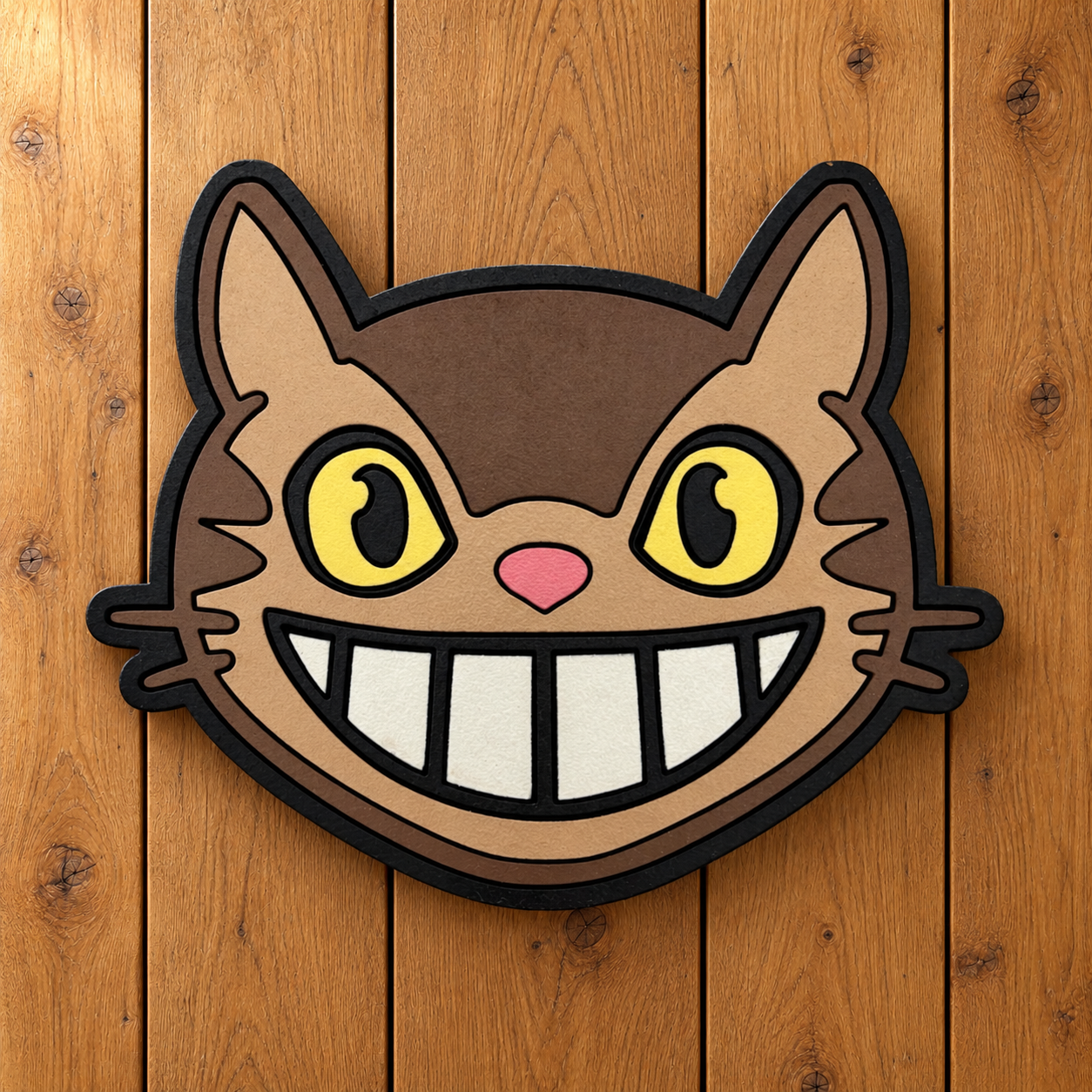 Catbus Wooden Magnet