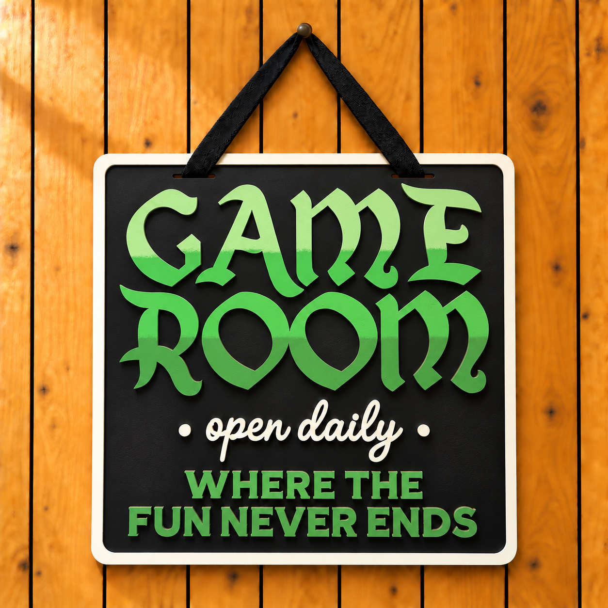 Green Game Room Sign on Oak.png