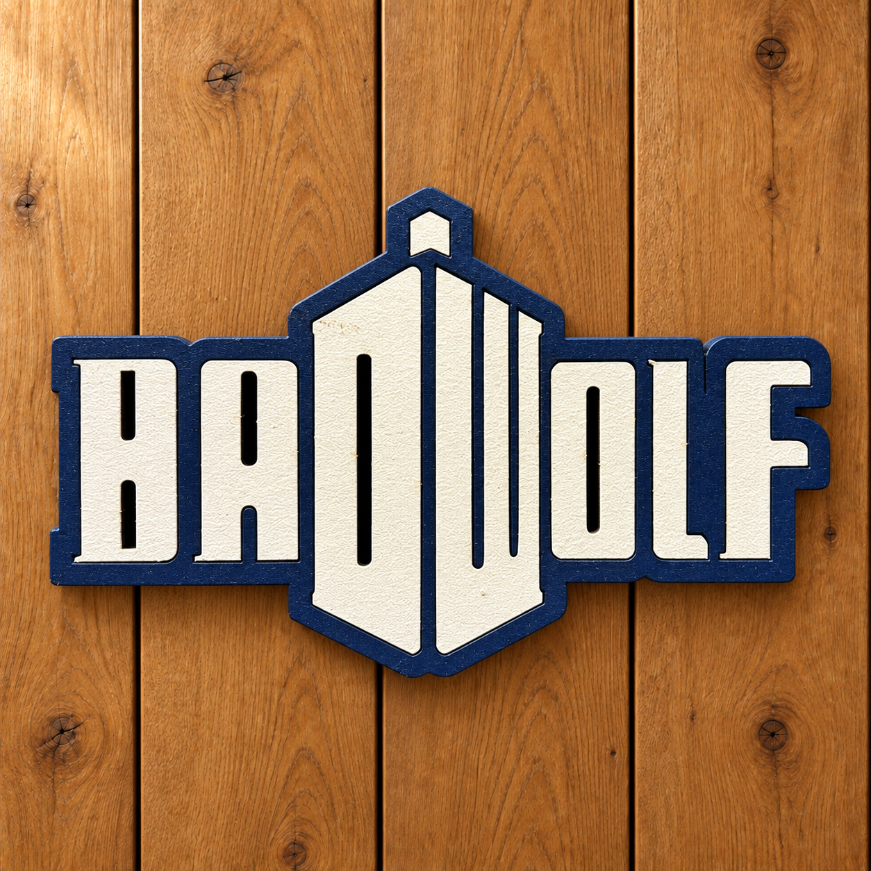 Bad Wolf Wooden Magnet