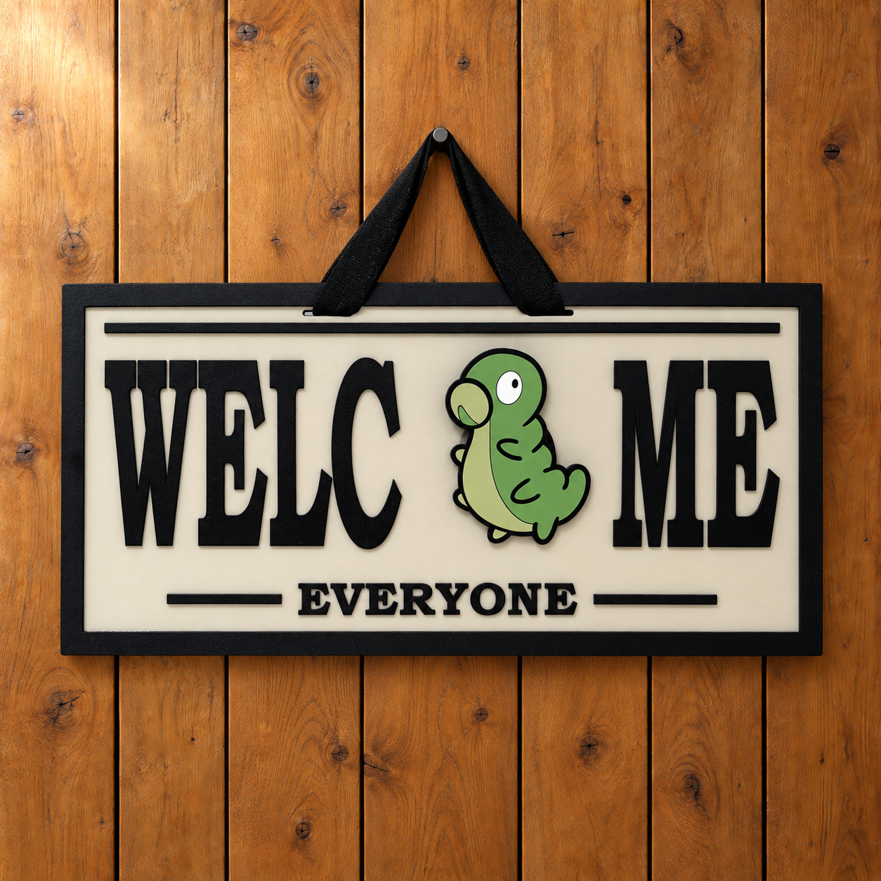 Welcome Everyone Worm Sign on Oak Wall-3.png