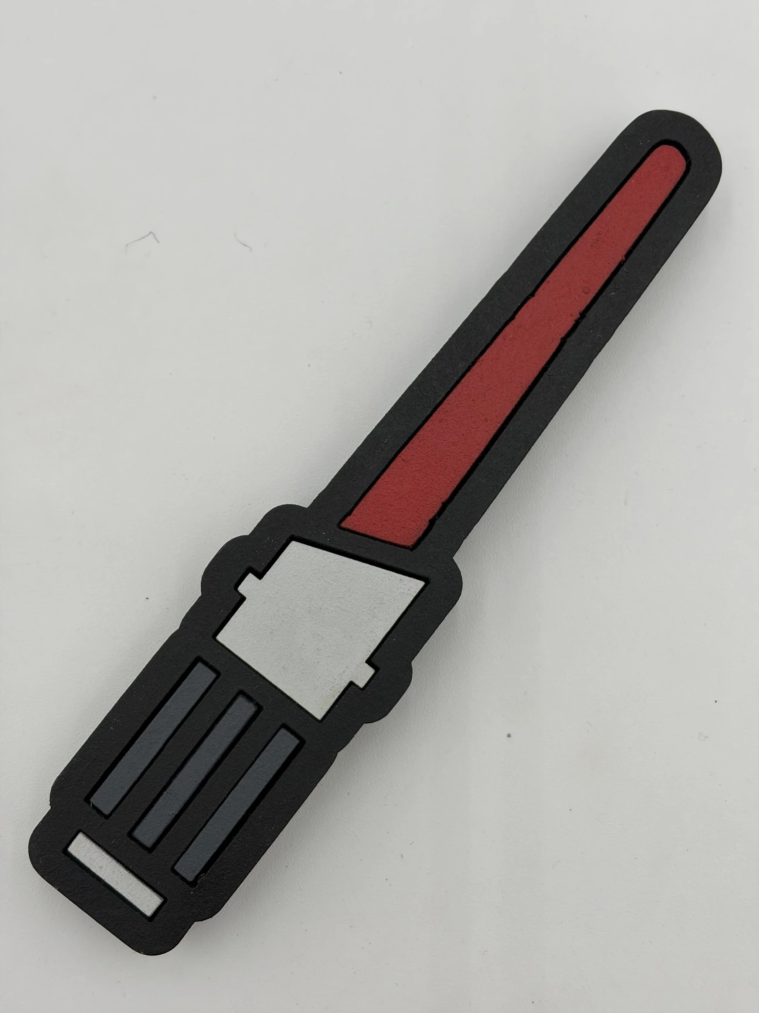 Red Lightsaber Wooden Magnet