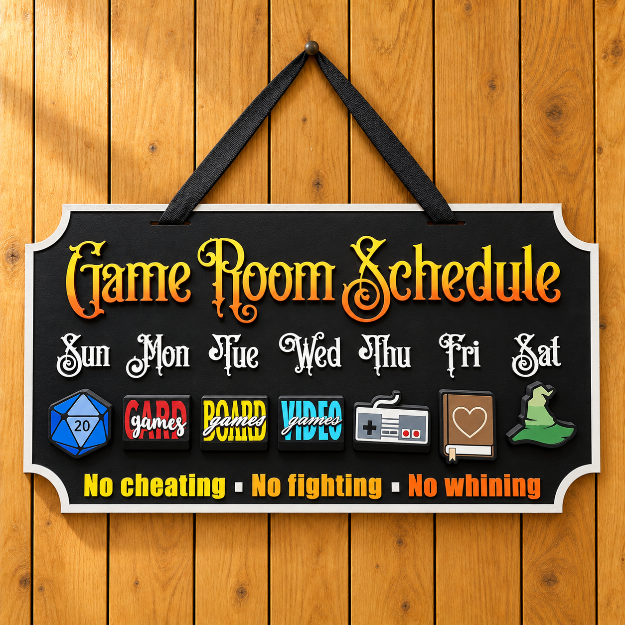 Game Room Schedule