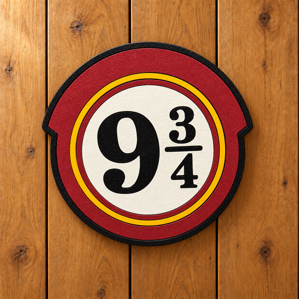 Platform 9 3/4 Wooden Magnet