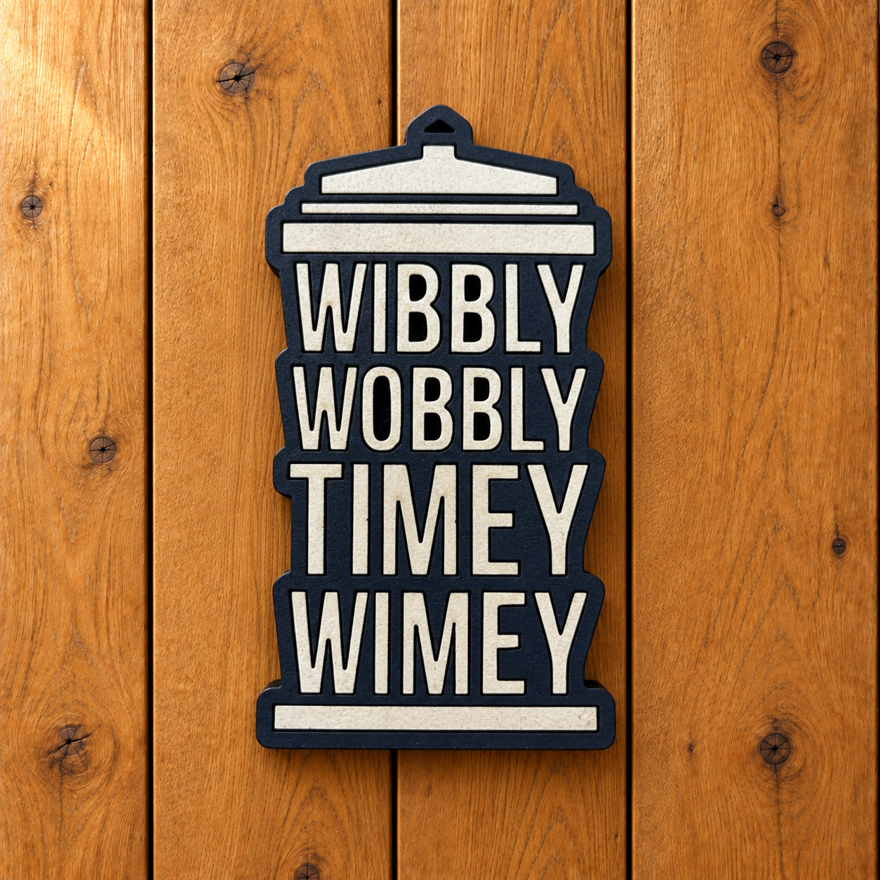Wibbly Wobbly Timey Wimey Wooden Magnet