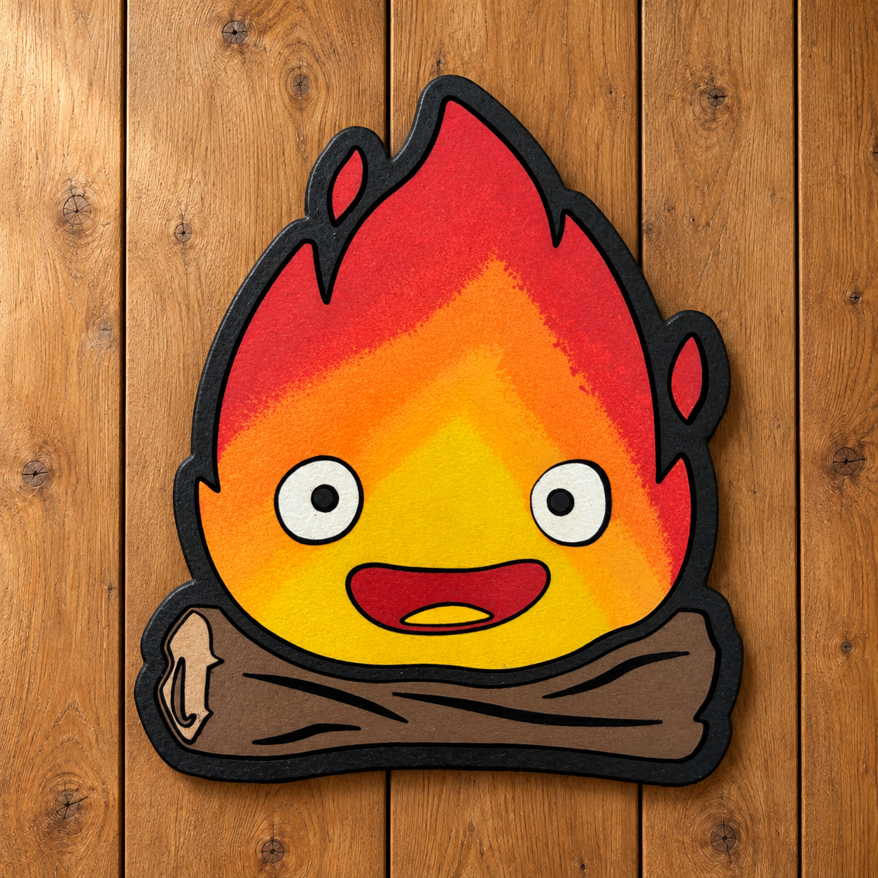 Calcifer Wooden Magnet