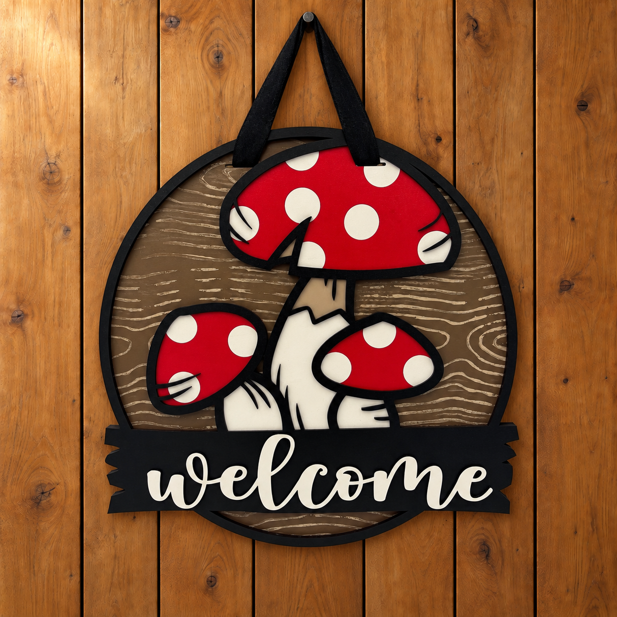 Welcome with Giant Mushrooms