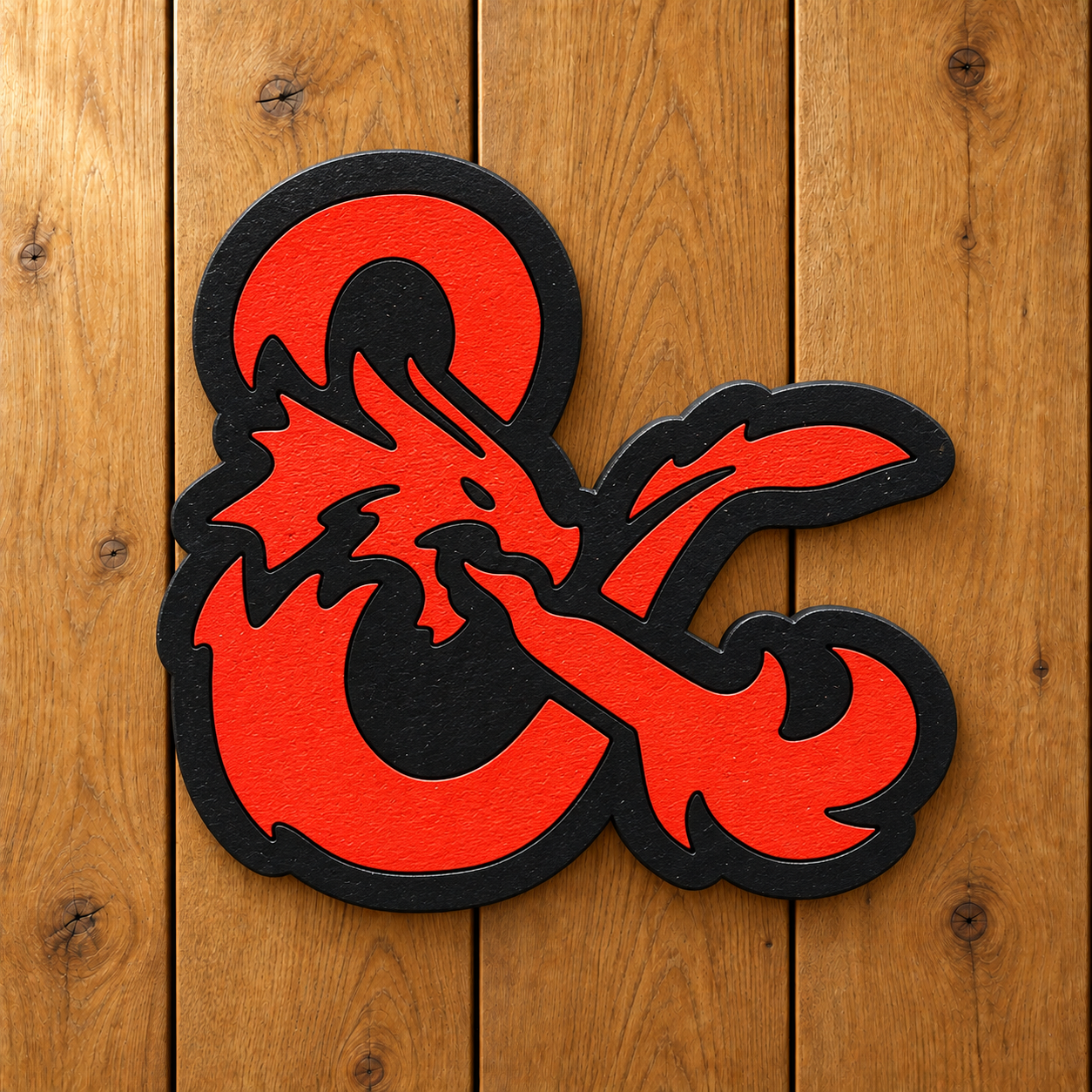 D&D Logo Wooden Magnet