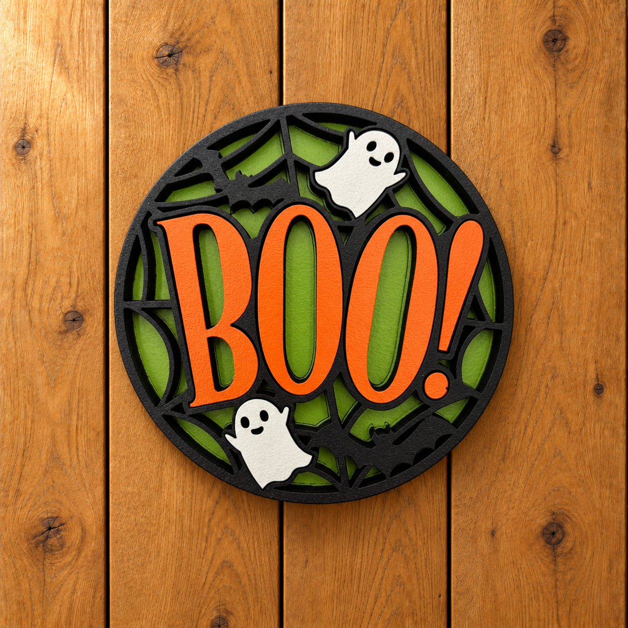 Halloween Wooden Magnet Ghosts with Boo