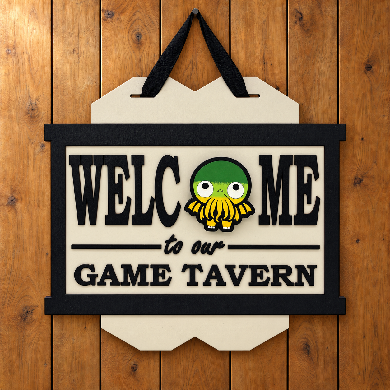 Hand-painted Cthulhu game tavern sign-8.png