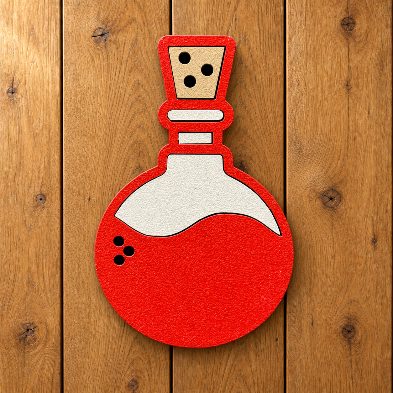 Health Potion Wooden Magnet
