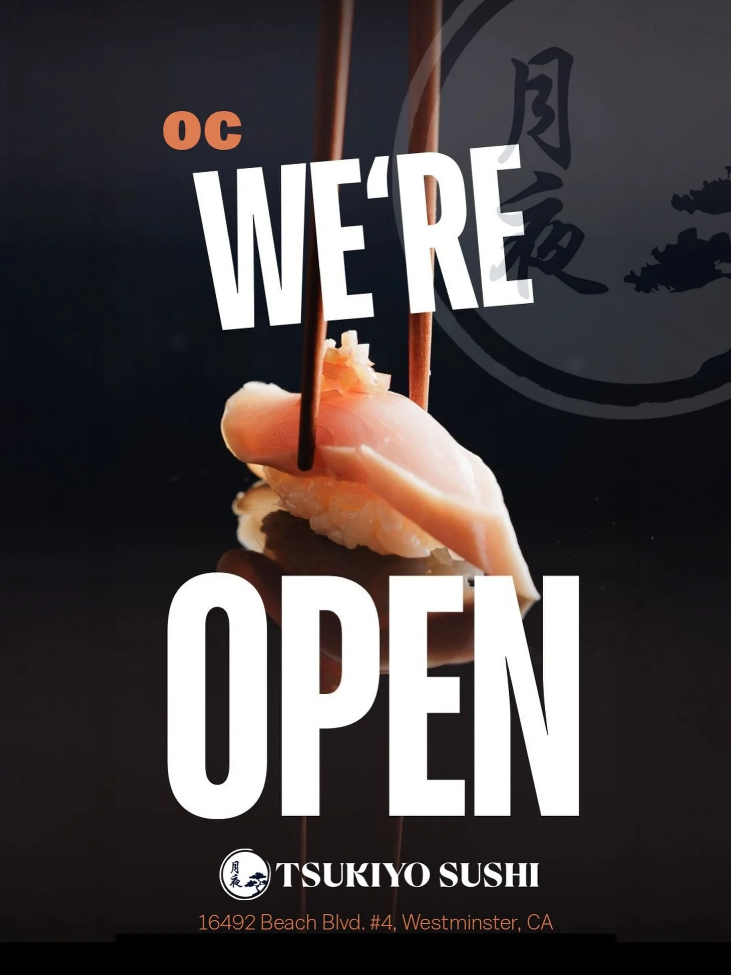 Our 2nd location is officially open.
Your table is ready. 🍣🍶

16492 Beach Blvd #4, Westminster, CA 92683
(714) 369-6226

⏰ Sun - Thu 11:30 AM - 10:00 PM
  Fri &amp; Sat 11:30 AM - 11:00 PM