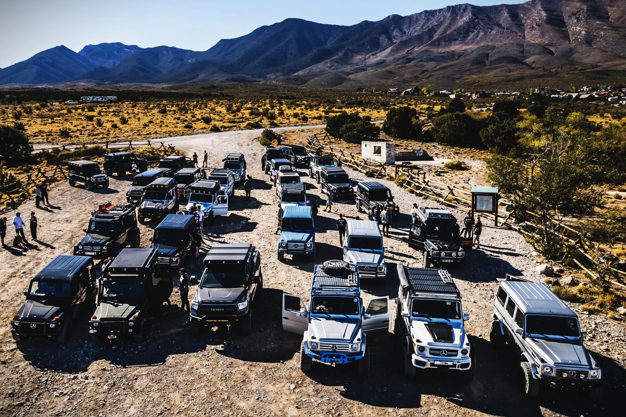 25 G Wagons Lined up at The GWagon Rally