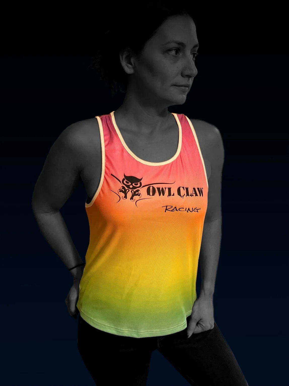 Woman's Rainbow Pit-Crew Tank