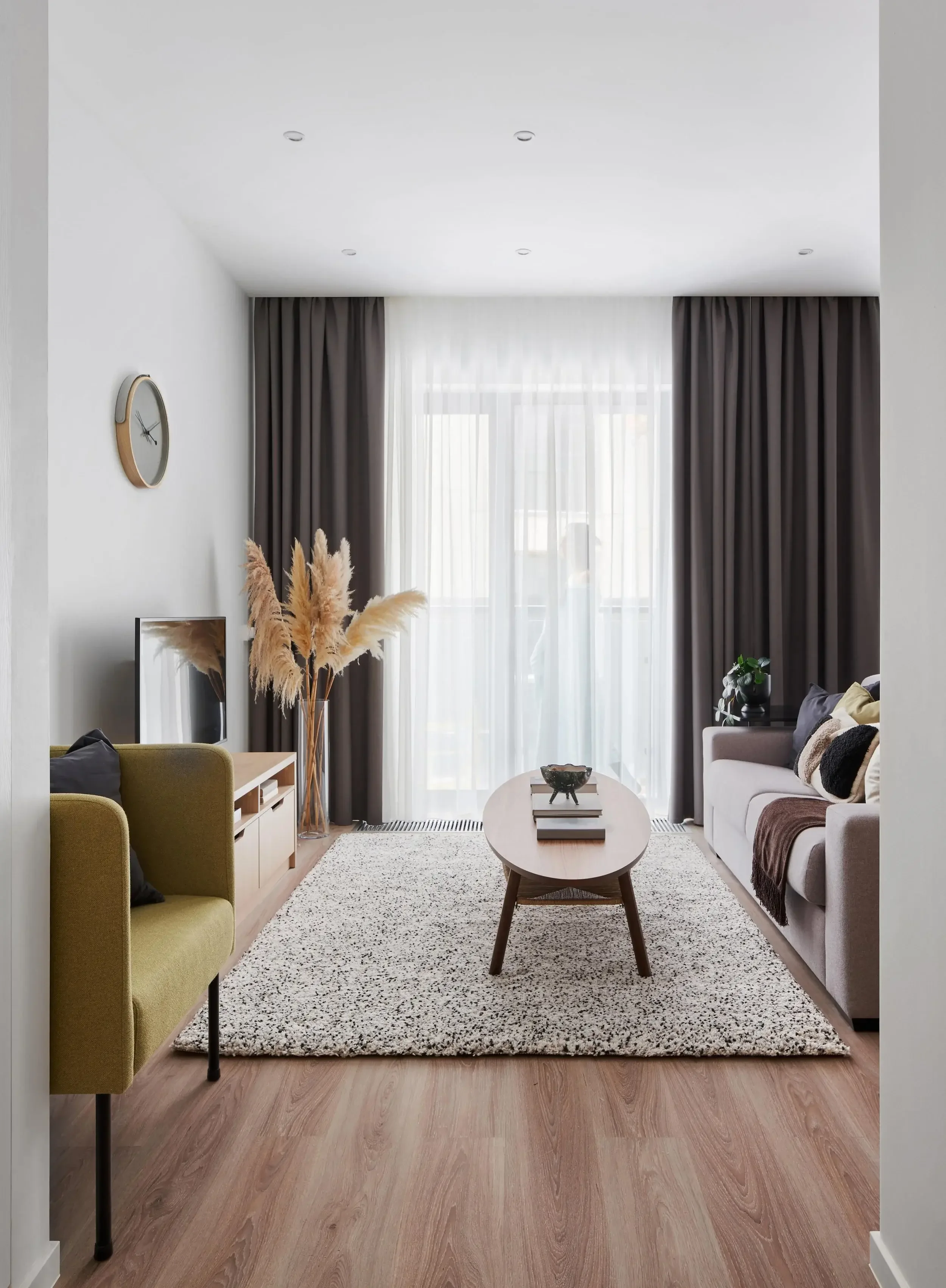 Atlanta home remodel consultation space with TV and chairs