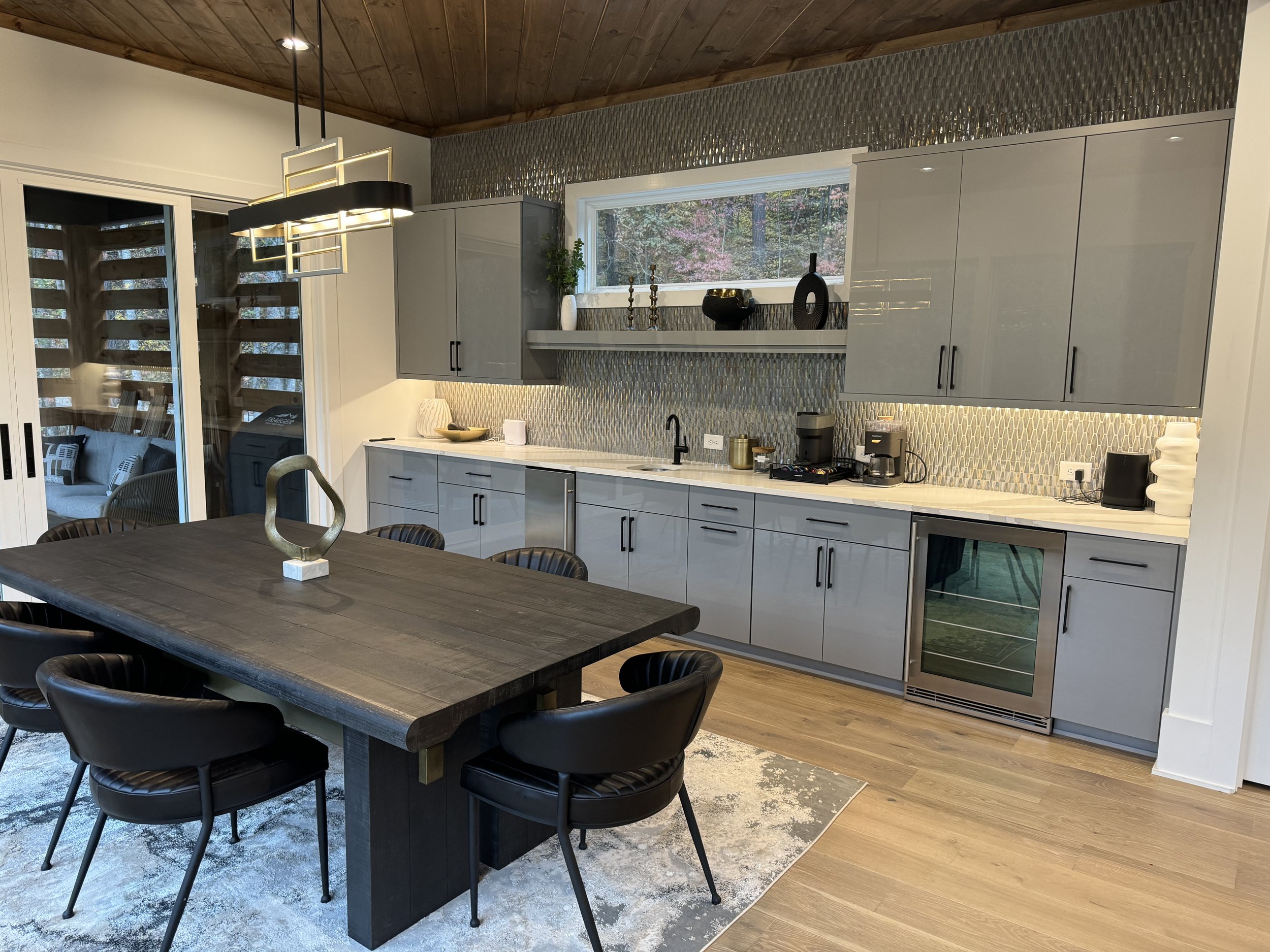 Luxury kitchen remodel in Atlanta with dark accents