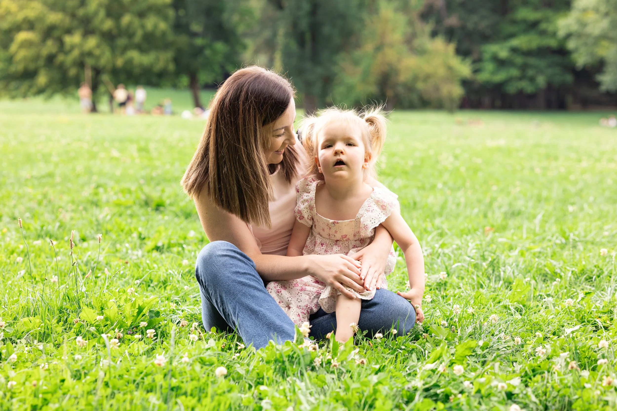 Young child affected by GAND genetic condition