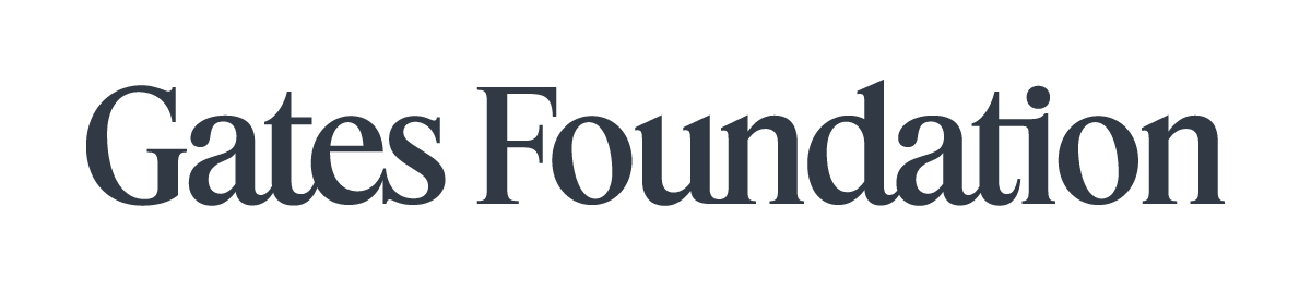 Logo of Gates Foundation with black text on a transparent background.