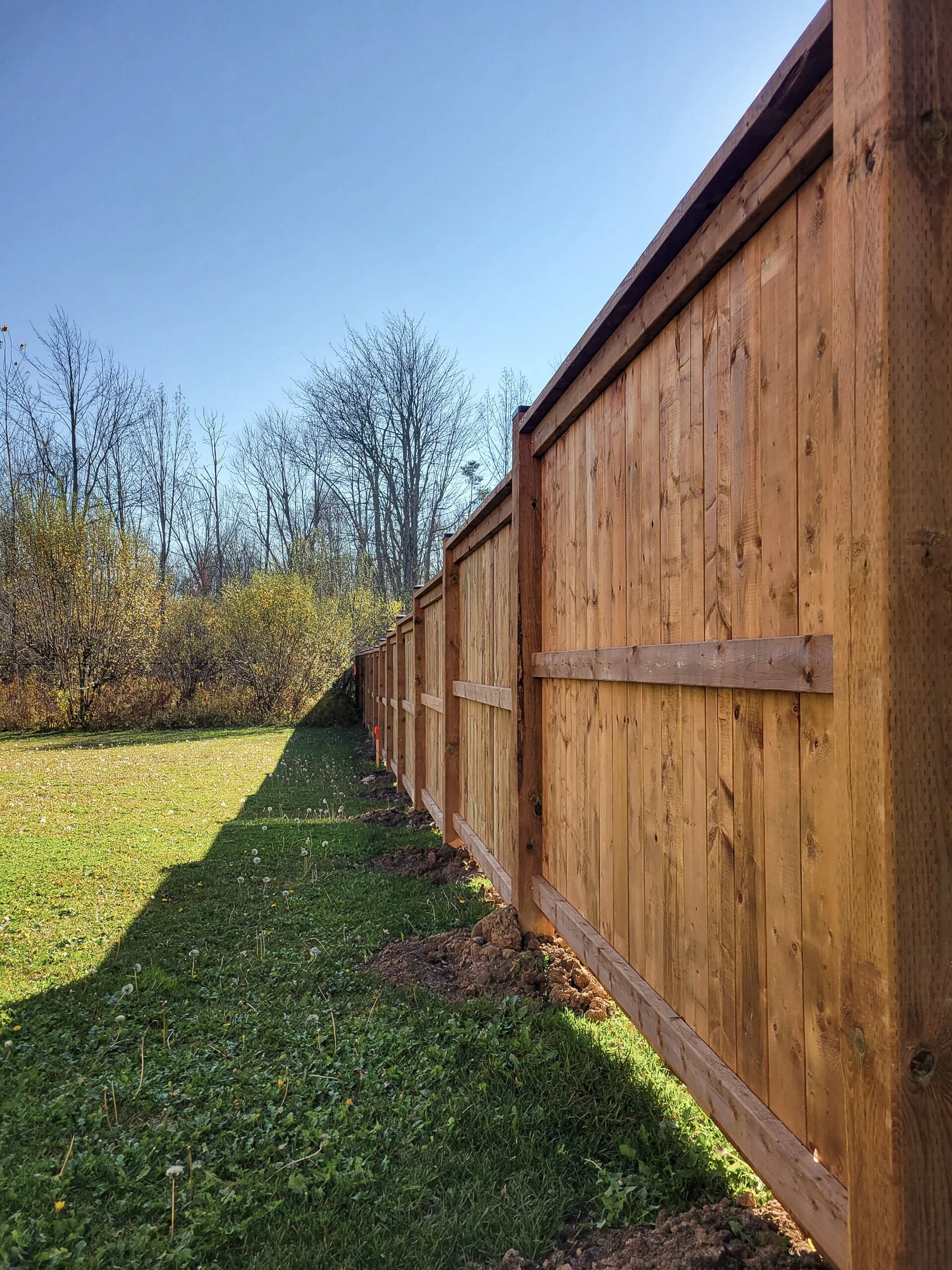 Standard 6-foot wood privacy fence