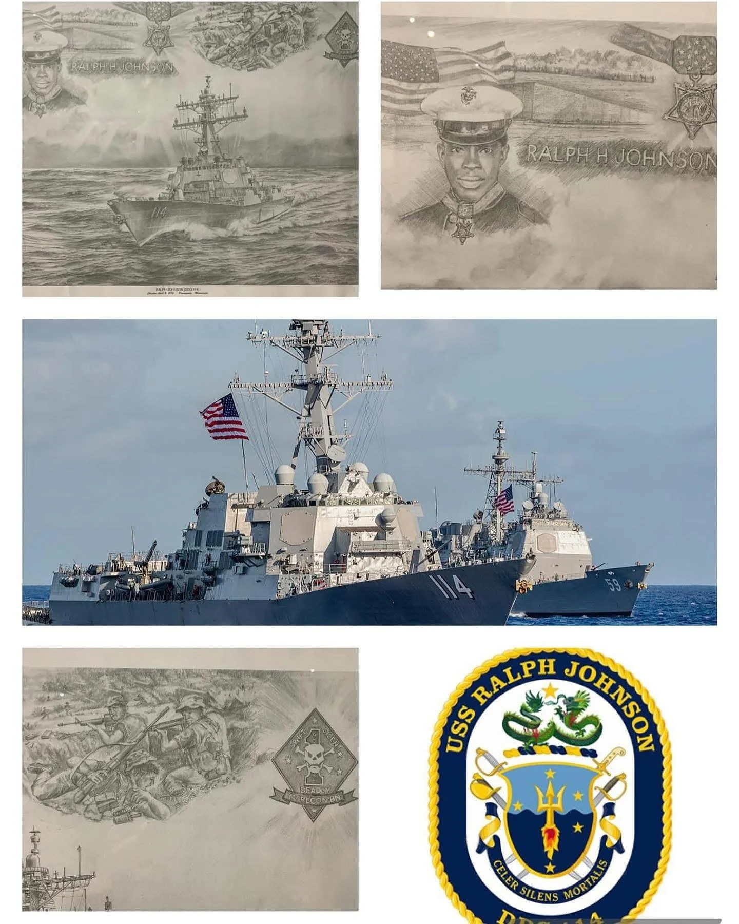 LOE3: Historic Preservation 
Two United States Navy Arleigh Burke-class destroyer’s are named after Reconnaissance Marines.
USS Howard (DDG-83) is named for Medal of Honor recipient First Sergeant Jimmie E. Howard, is the 33rd destroyer of he
