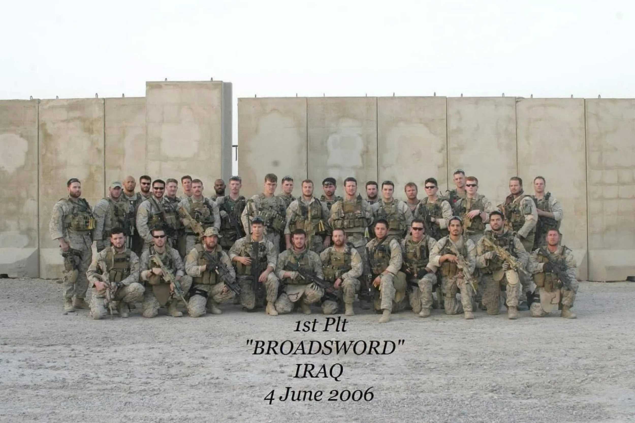 LOE3: HISTORIC PRESERVATION 

&ldquo;BROADSWORD&rdquo; 1st Platoon, 1st Force Reconnaissance Company in Iraq circa 2006.

&ldquo;Forever shall I strive to maintain the tremendous reputation of those who have come before me&rdquo;

Photo Credit: Danny
