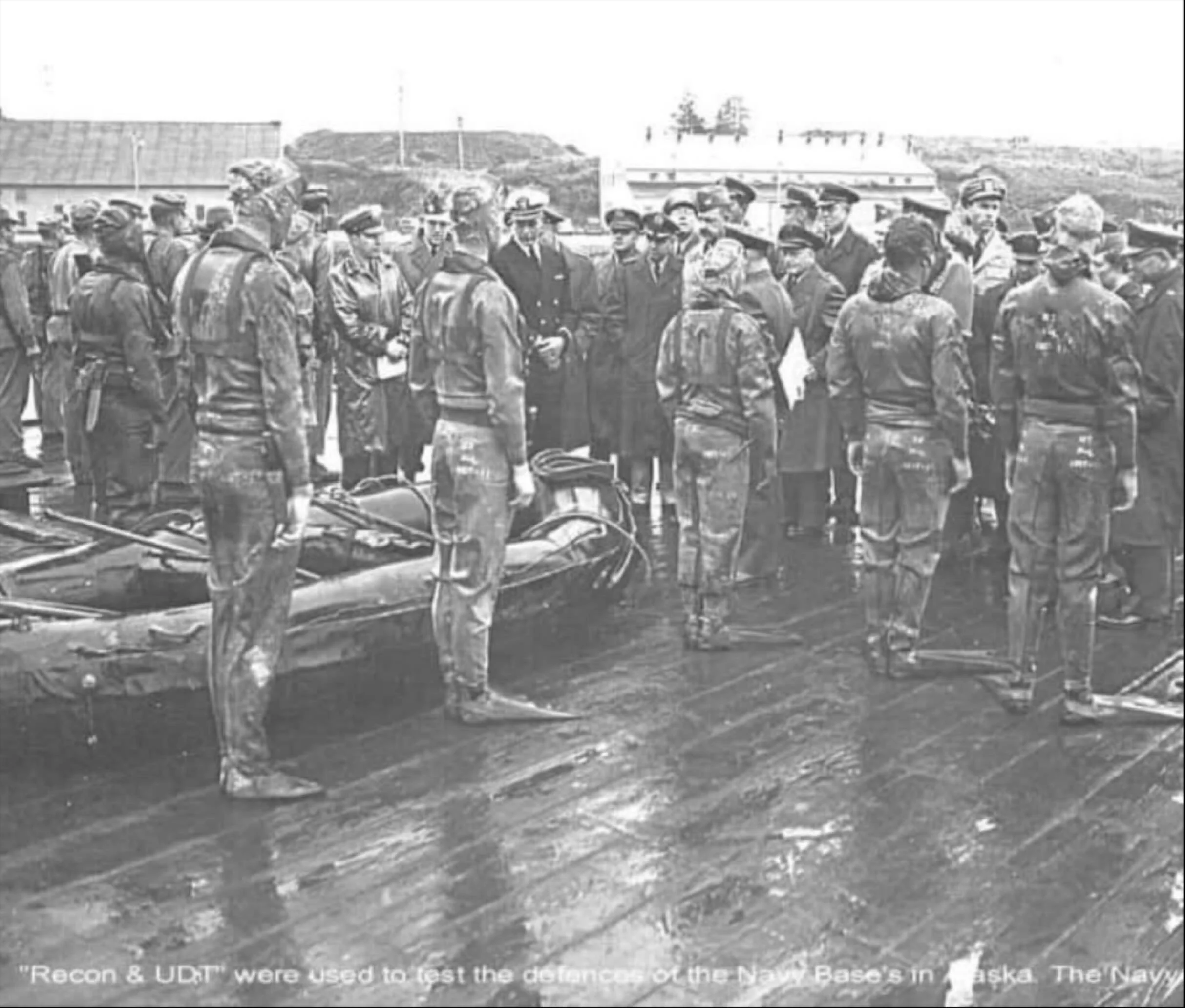LOE3: Historic Preservation 

Amphibious Reconnaissance men &amp; UDT teammates being inspected during an exercise to test Alaskan base defenses in the early 1950&rsquo;s.

@marinereconfoundation #reconfoundation #marinereconfoundation @marine_combat