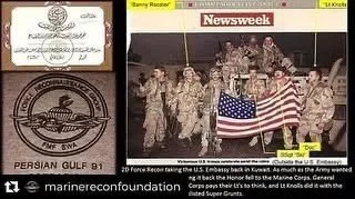 LOE3: Historic Preservation 

Force Reconnaissance history...

35 years ago a platoon from 2nd Force Reconnaissance Company (PIGLET 2-1) recaptured the United States Embassy in Kuwait during Operation Desert Storm ground operations.

&ldquo;Forever s
