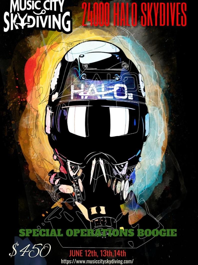 NOTICE: OPERATION FREE FALL: SPECIAL OPS BOOGIE 

Support our teammate Danny Velez (SARC), owner of Music City Skydiving

WHO: Music City Skydiving
WHAT: Operation Freefall: Spec Ops Boogie

WHERE: Music City Skydiving 1005 Airport Rd Waverly, TN 371