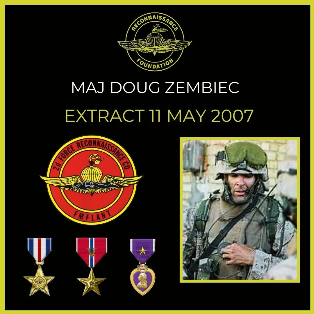 Today we remember Doug Zembiec.

Doug was a legendary Force Reconnaissance Marine and leader of men. A true modern American hero who gave his life in service to our nation while serving in the CIA Special Activities Division Ground Branch.

&ldquo;Be