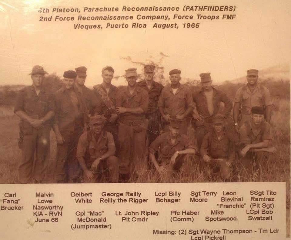 Old school 4th Platoon 2nd Force Reconnaissance Co.....there are some true legends in this photo.

&ldquo;Forever shall I strive to maintain the tremendous reputation of those who have gone before me&rdquo;