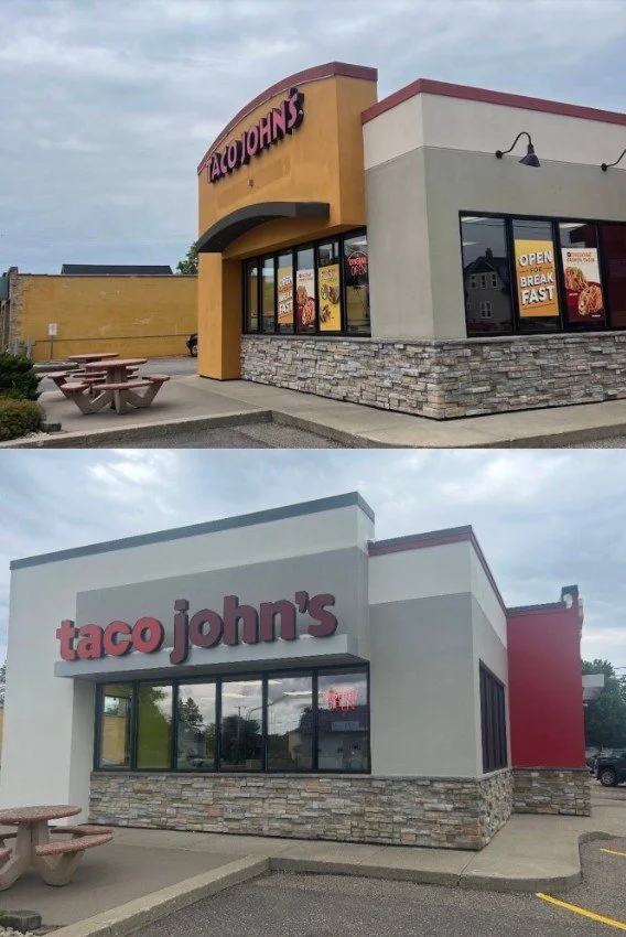 Taco Johns project working with GC #exterior painting, #painting