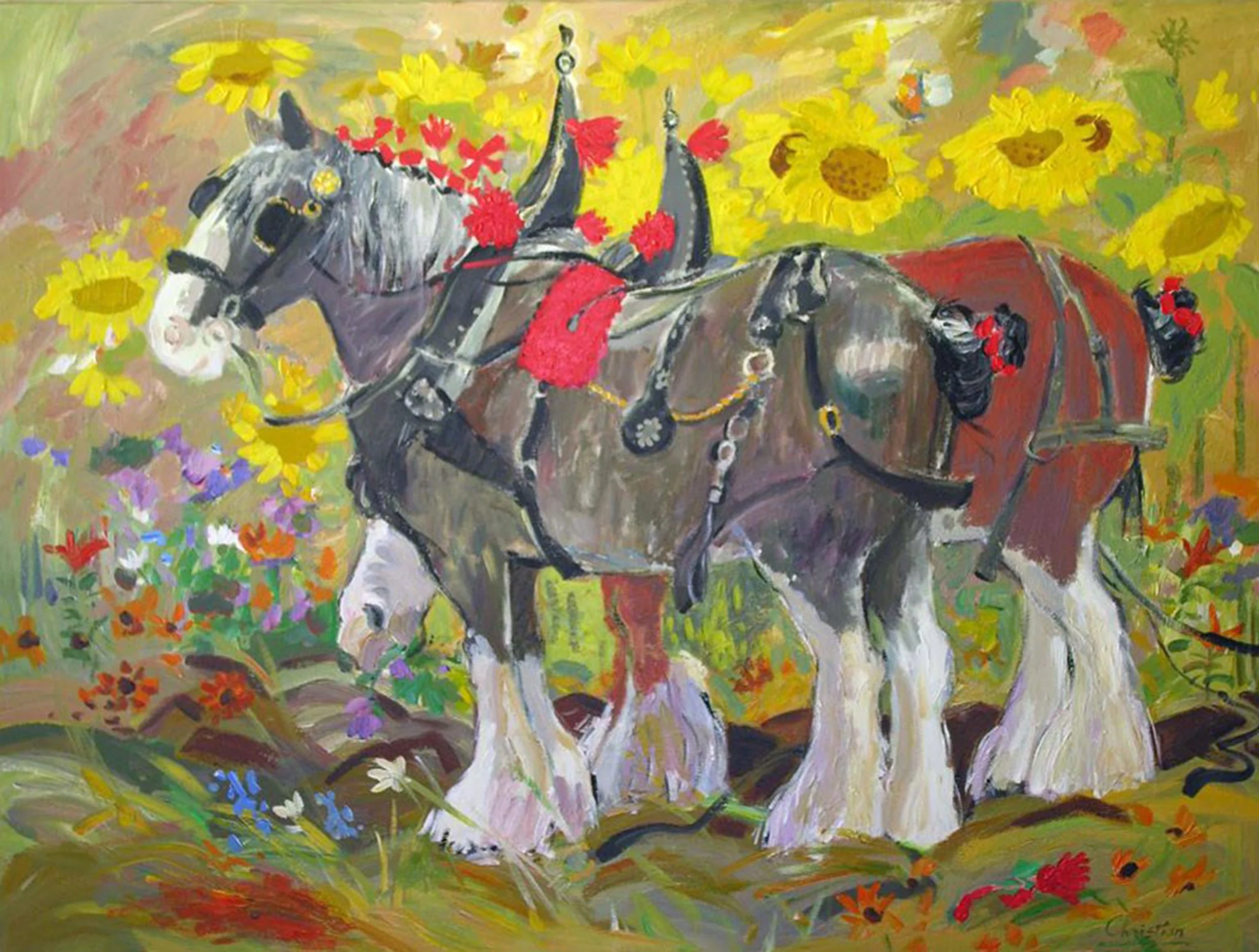 Nibbling Flowers
Draft Horse Series - Great Canadian Workhorse
Acrylic on Canvas
36” x 48”
2000
— Available from Artist's Collection —