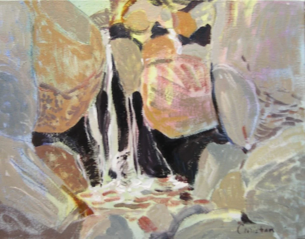  Waterfall 
Waterfalls Series
Acrylic on Canvas
14” x 18”
2009
— Private Sale from Artist's Collection 2026 —