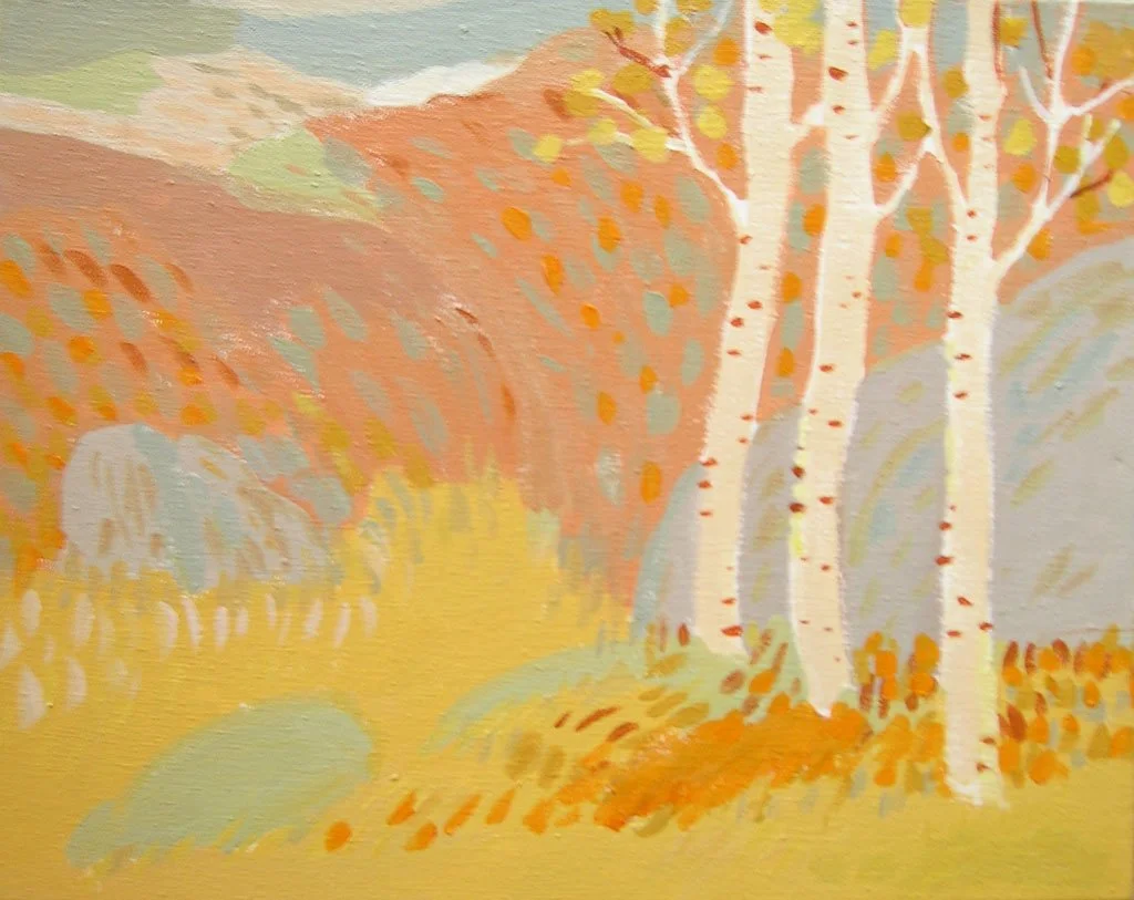  Elemental Landscapes - 3 Birch 
Acrylic on Canvas
16” x 20”
1992
— Private Sale from Artist's Collection 2026 —
