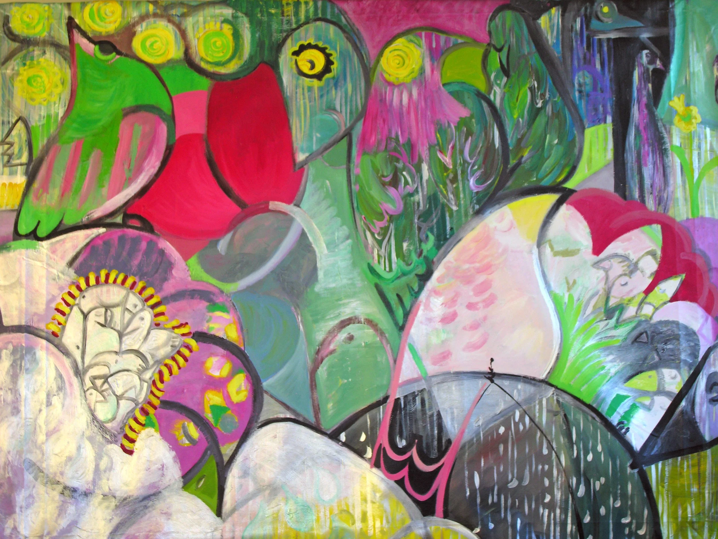 Winter Thaws (Melts) In to Spring - Crows
Lost Garden Series
Acrylic on Canvas
65” x 91”
2001
— SOLD —