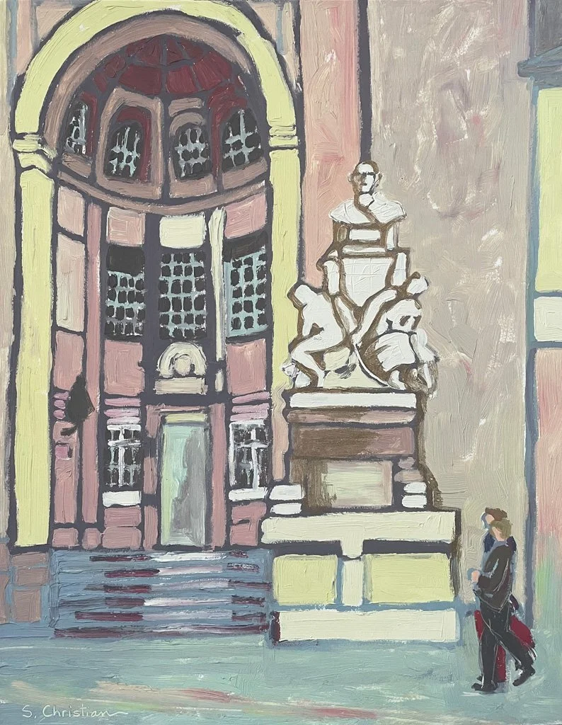  Doorways 
 Monuments and Pedestals Series
Oil on Board
14” x 18”
1993
— Private Sale from Artist's Collection 2026 —